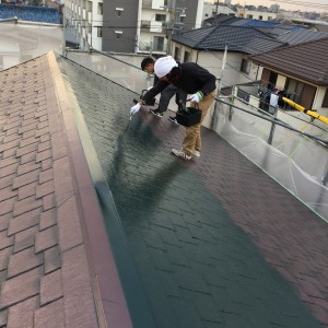 屋根塗装　仕上げ