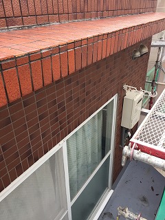 雨漏り箇所のベランダ屋根