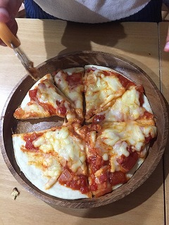 薪ストーブピザ