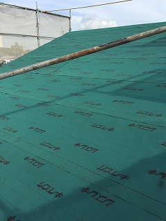 屋根葺き替え　防水シート